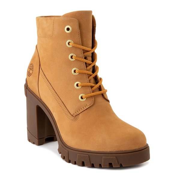 Timberland Lana 6 IN Wheat Ankle Short Boots Bootie Shoes Heels Pumps NEW - Picture 2 of 7